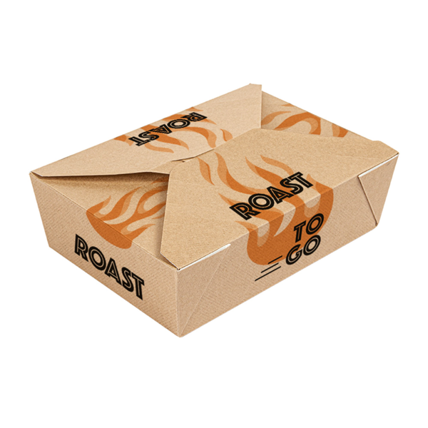 Garcia de pou CAJAS MICROONDABLES PARA 1/2 POLLO 'THEPACK ROAST TO GO' 1980 ML 240 + 12PP G/M2 19 6x14x6 2 CM NATURAL CARTÓN ONDULADO NANO-MICRO (200 UNID.)
