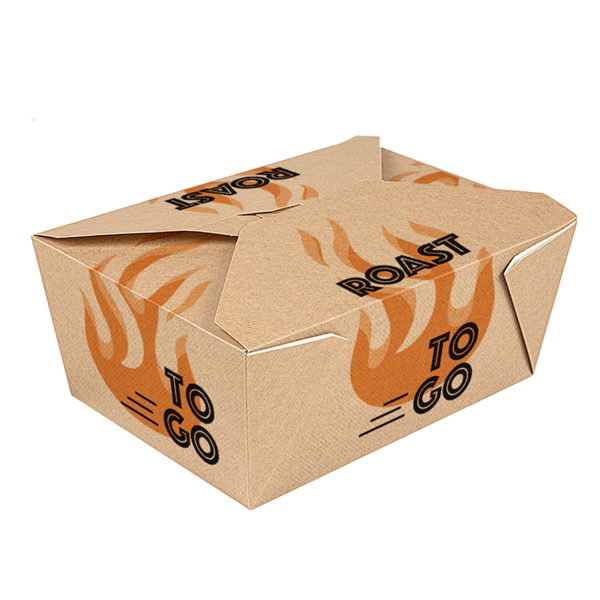 Garcia de pou CAJAS MICROONDABLES PARA POLLO 'THEPACK ROAST TO GO' 2880 ML 240 + 12PP G/M2 19 6x14x9 CM NATURAL CARTÓN ONDULADO NANO-MICRO (200 UNID.)