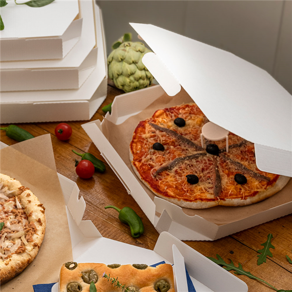 Garcia De Pou CAJAS OCTOGONALES 'THEPACK' 330 G/M2 26x26x3 8 CM BLANCO CARTÓN ONDULADO MICROCANAL (100 UNID.)