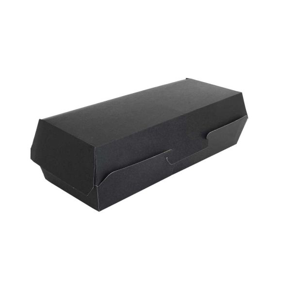 Garcia de pou CAJAS "PANINI" 'THEPACK' 230 G/M2 26 5x12 2x7 CM NEGRO CARTÓN ONDULADO NANO-MICRO (300 UNID.)