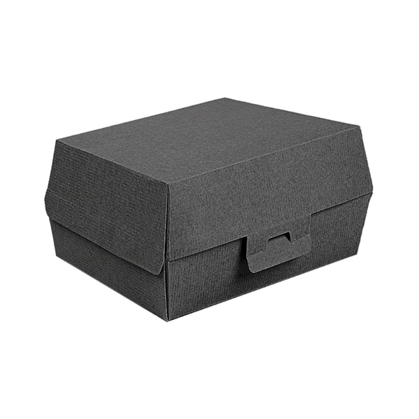 Garcia de pou CAJAS PARA FRITOS 'THEPACK' 230 G/M2 14 5x10 5x9 CM NEGRO CARTÓN ONDULADO NANO-MICRO (500 UNID.)