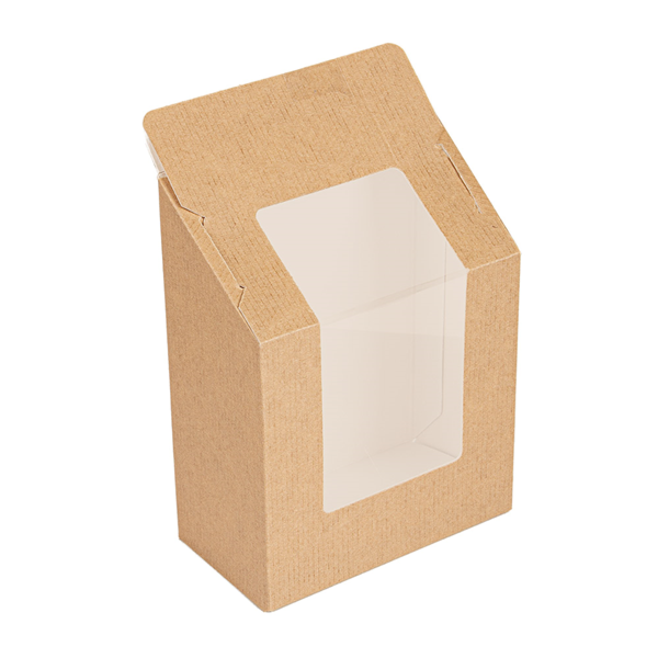 Garcia de pou CAJAS PARA "TORTILLA" CON VENTANA - CIERRE AUTOADHESIVO 'THEPACK' 220 G/M2 + OPP 9 2x5 1x9 2/12 5 CM NATURAL CARTÓN ONDULADO NANO-MICRO (600 UNID.)