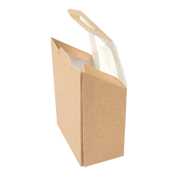 Garcia De Pou CAJAS PARA "TORTILLA" CON VENTANA 'THEPACK' 220 G/M2 + OPP 9 2x5 1x9 2/12 5 CM NATURAL CARTÓN ONDULADO NANO-MICRO (600 UNID.)