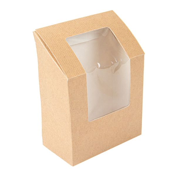 Garcia de pou CAJAS PARA "TORTILLA" CON VENTANA 'THEPACK' 220 G/M2 + OPP 9 2x5 1x9 2/12 5 CM NATURAL CARTÓN ONDULADO NANO-MICRO (600 UNID.)