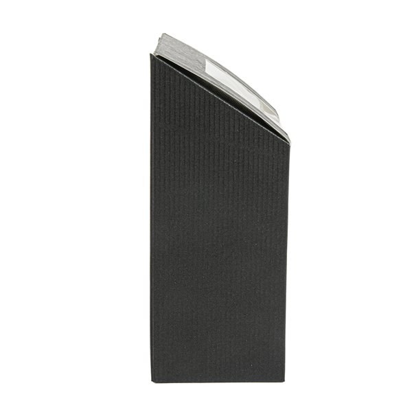 Garcia De Pou CAJAS PARA "TORTILLA" CON VENTANA 'THEPACK' 230 G/M2 + OPP 9 2x5 1x9 2/12 5 CM NEGRO CARTÓN ONDULADO NANO-MICRO (600 UNID.)