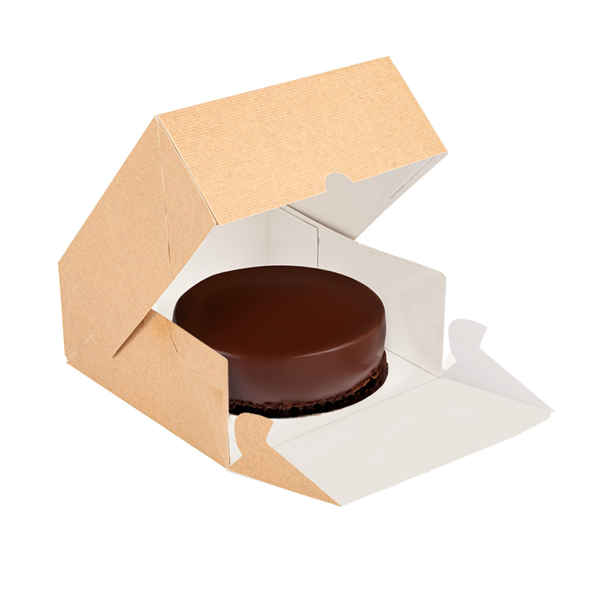 Garcia De Pou CAJAS PASTELERÍA APERTURA FRONTAL 'THEPACK' 240 G/M2 17x14x11 5 CM NATURAL CARTÓN ONDULADO NANO-MICRO (200 UNID.)