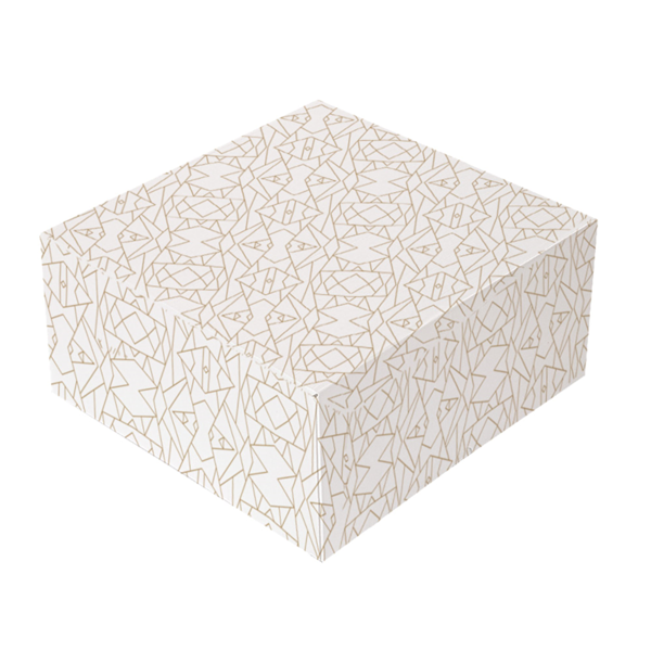 Garcia de pou CAJAS PASTELERÍA APERTURA FRONTAL 'THEPACK DECO' 250 G/M2 17x14x11 5 CM BLANCO CARTÓN ONDULADO NANO-MICRO (200 UNID.)