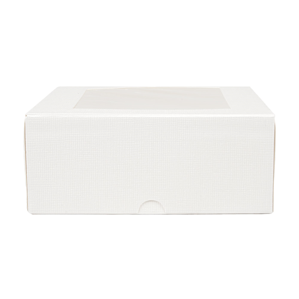 Garcia De Pou CAJAS PASTELERÍA CON VENTANA 'THEPACK' 250 G/M2 + OPP 18x18x7 5 CM BLANCO CARTÓN ONDULADO NANO-MICRO (200 UNID.)