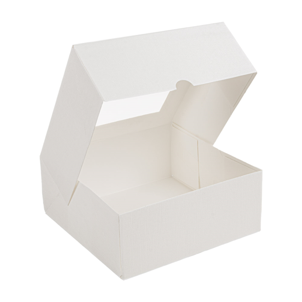 Garcia De Pou CAJAS PASTELERÍA CON VENTANA 'THEPACK' 250 G/M2 + OPP 18x18x7 5 CM BLANCO CARTÓN ONDULADO NANO-MICRO (200 UNID.)