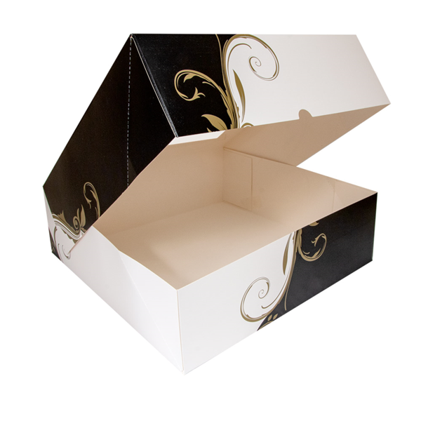 Garcia De Pou CAJAS PASTELERÍA CON VENTANA 'THEPACK CLASSIC' 250 G/M2 32x32x10 CM BLANCO CARTÓN ONDULADO NANO-MICRO (100 UNID.)