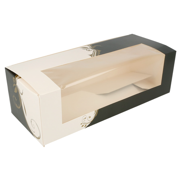 Garcia De Pou CAJAS PASTELERÍA CON VENTANA 'THEPACK CLASSIC' 250 G/M2 26x11x8 CM BLANCO CARTÓN ONDULADO NANO-MICRO (300 UNID.)