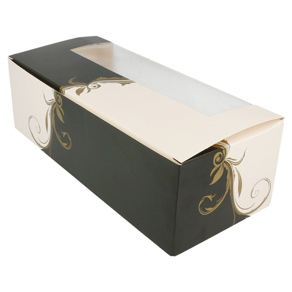Garcia De Pou CAJAS PASTELERÍA CON VENTANA 'THEPACK CLASSIC' 250 G/M2 26x11x8 CM BLANCO CARTÓN ONDULADO NANO-MICRO (300 UNID.)