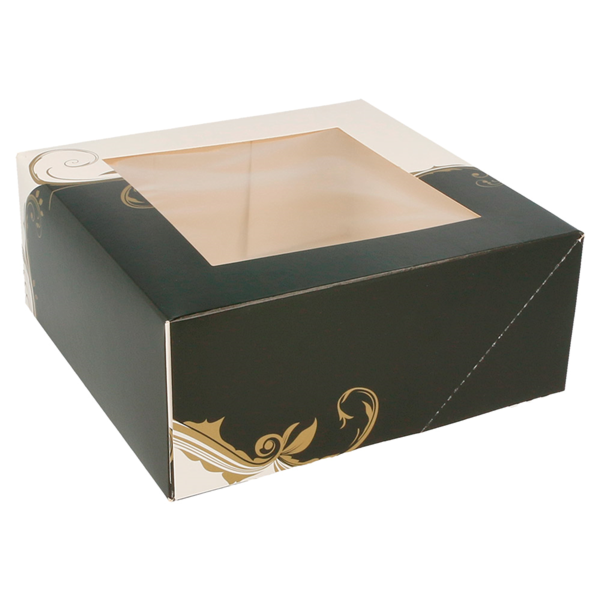 Garcia De Pou CAJAS PASTELERÍA CON VENTANA 'THEPACK CLASSIC' 250 G/M2 18x18x7 5 CM BLANCO CARTÓN ONDULADO NANO-MICRO (200 UNID.)