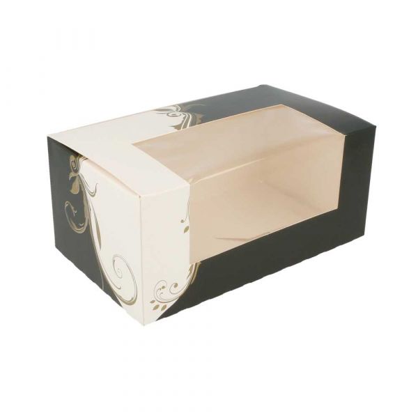 Garcia de pou CAJAS PASTELERÍA CON VENTANA 'THEPACK CLASSIC' 250 G/M2 18x11x8 CM BLANCO CARTÓN ONDULADO NANO-MICRO (400 UNID.)
