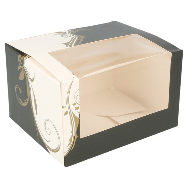 Garcia De Pou CAJAS PASTELERÍA CON VENTANA 'THEPACK CLASSIC' 250 G/M2 11x13x8 CM BLANCO CARTÓN ONDULADO NANO-MICRO (800 UNID.)