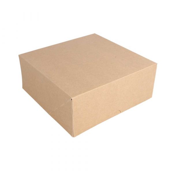 Garcia de pou CAJAS PASTELERÍA SIN VENTANA 'THEPACK' 240 G/M2 18x18x7 5 CM NATURAL CARTÓN ONDULADO NANO-MICRO (200 UNID.)