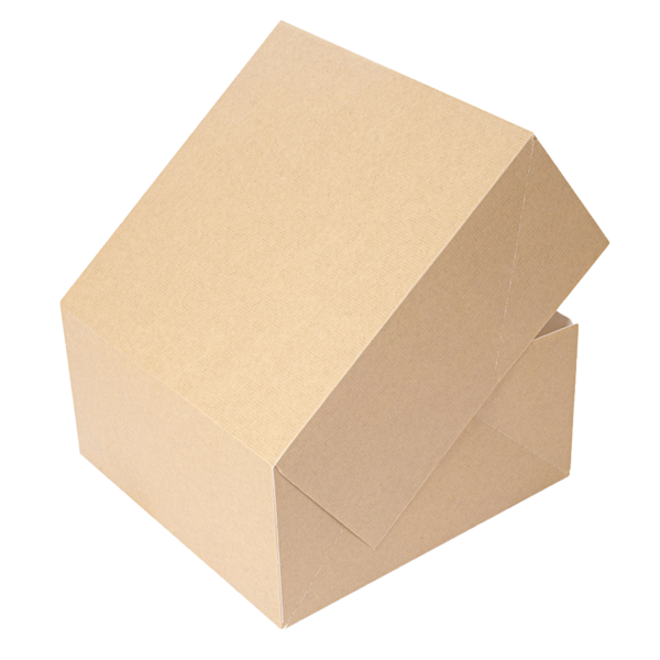 Garcia De Pou CAJAS PASTELERÍA SIN VENTANA 'THEPACK' 240 G/M2 24x24x12 CM NATURAL CARTÓN ONDULADO NANO-MICRO (100 UNID.)