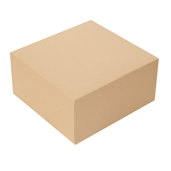 Garcia de pou CAJAS PASTELERÍA SIN VENTANA 'THEPACK' 240 G/M2 24x24x12 CM NATURAL CARTÓN ONDULADO NANO-MICRO (100 UNID.)