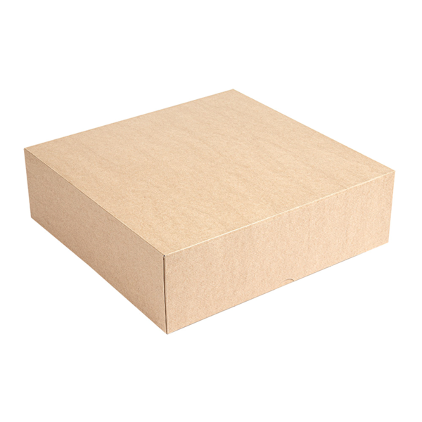 Garcia de pou CAJAS PASTELERÍA SIN VENTANA 'THEPACK' 240 G/M2 26x26x8 CM NATURAL CARTÓN ONDULADO NANO-MICRO (100 UNID.)
