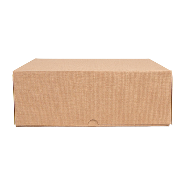 Garcia De Pou CAJAS PASTELERÍA SIN VENTANA 'THEPACK' 240 G/M2 28x28x10 CM NATURAL CARTÓN ONDULADO NANO-MICRO (100 UNID.)