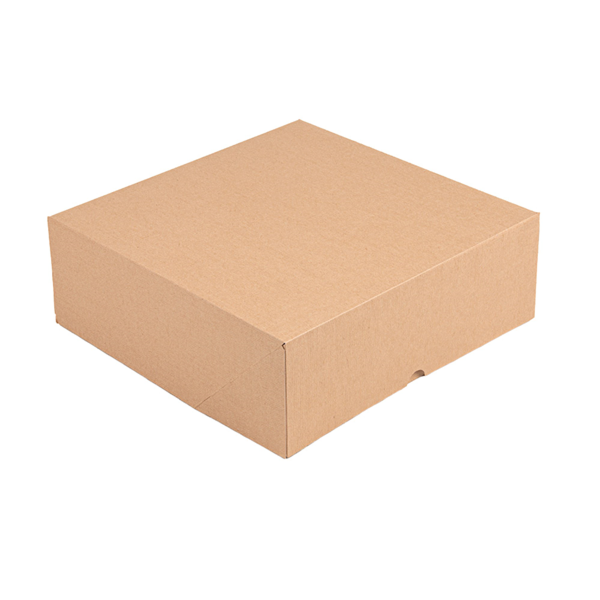 Garcia de pou CAJAS PASTELERÍA SIN VENTANA 'THEPACK' 240 G/M2 28x28x10 CM NATURAL CARTÓN ONDULADO NANO-MICRO (100 UNID.)