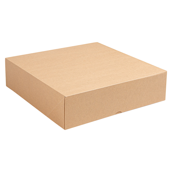 Garcia de pou CAJAS PASTELERÍA SIN VENTANA 'THEPACK' 240 G/M2 30x30x8 CM NATURAL CARTÓN ONDULADO NANO-MICRO (100 UNID.)