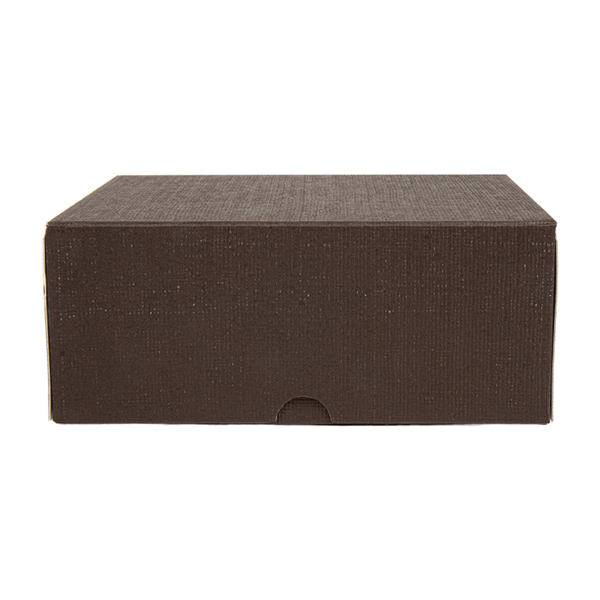 Garcia De Pou CAJAS PASTELERÍA SIN VENTANA 'THEPACK' 250 G/M2 18x18x7 5 CM CHOCOLATE CARTÓN ONDULADO NANO-MICRO (200 UNID.)