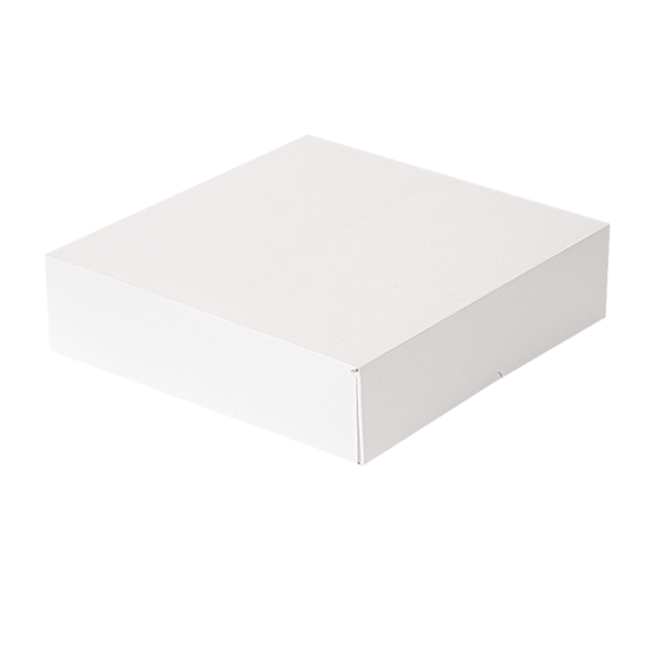 Garcia de pou CAJAS PASTELERÍA SIN VENTANA 'THEPACK' 250 G/M2 23x23x7 5 CM BLANCO CARTÓN ONDULADO NANO-MICRO (200 UNID.)