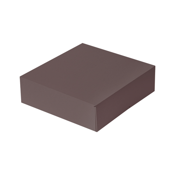 Garcia de pou CAJAS PASTELERÍA SIN VENTANA 'THEPACK' 250 G/M2 23x23x7 5 CM CHOCOLATE CARTÓN ONDULADO NANO-MICRO (200 UNID.)