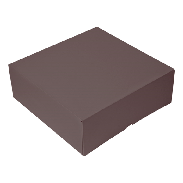 Garcia de pou CAJAS PASTELERÍA SIN VENTANA 'THEPACK' 250 G/M2 28x28x10 CM CHOCOLATE CARTÓN ONDULADO NANO-MICRO (100 UNID.)
