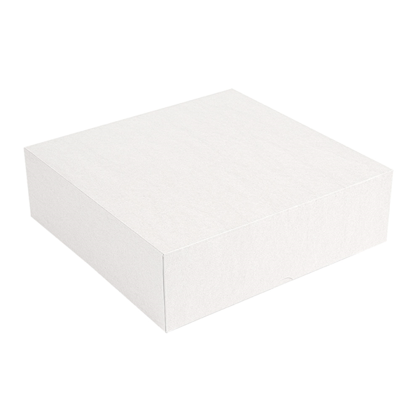 Garcia de pou CAJAS PASTELERÍA SIN VENTANA 'THEPACK' 250 G/M2 30x30x8 CM BLANCO CARTÓN ONDULADO NANO-MICRO (100 UNID.)