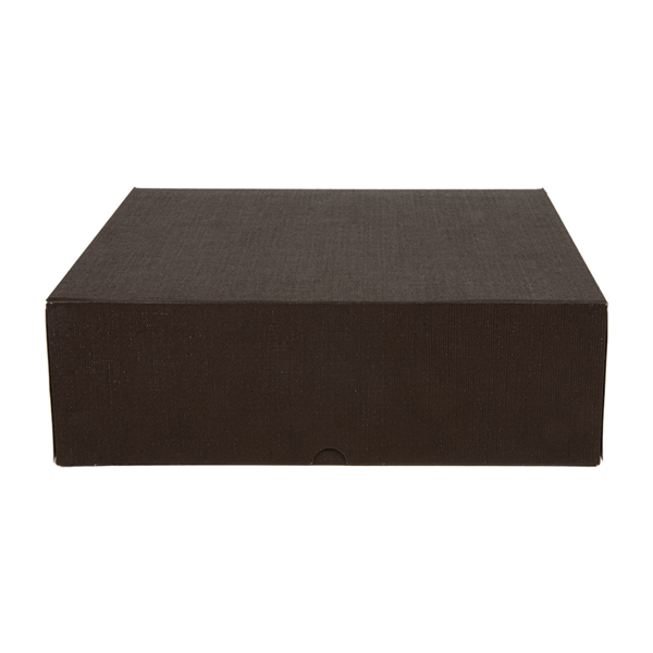 Garcia De Pou CAJAS PASTELERÍA SIN VENTANA 'THEPACK' 250 G/M2 32x32x10 CM CHOCOLATE CARTÓN ONDULADO NANO-MICRO (100 UNID.)