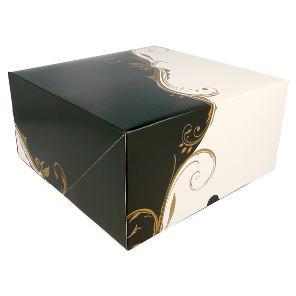 Garcia De Pou CAJAS PASTELERÍA SIN VENTANA 'THEPACK CLASSIC' 250 G/M2 24x24x12 CM BLANCO CARTÓN ONDULADO NANO-MICRO (100 UNID.)