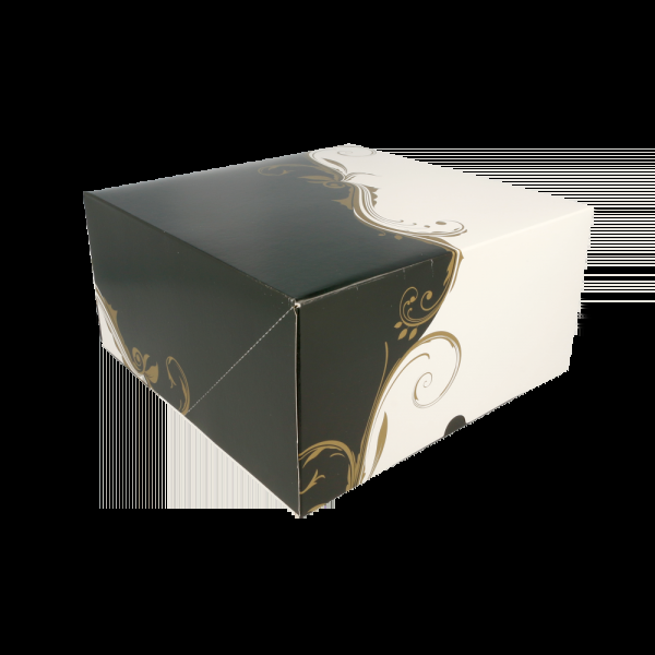 Garcia de pou CAJAS PASTELERÍA SIN VENTANA 'THEPACK CLASSIC' 250 G/M2 24x24x12 CM BLANCO CARTÓN ONDULADO NANO-MICRO (100 UNID.)