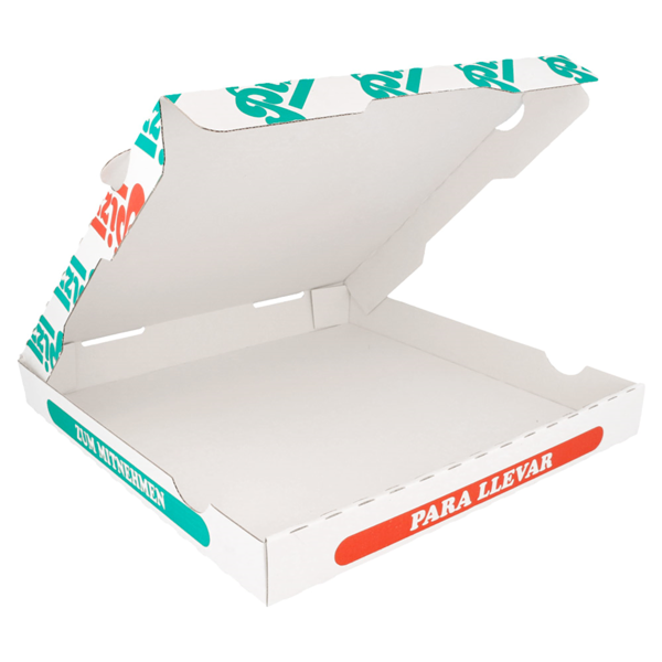 Garcia De Pou CAJAS PIZZA MICROCANAL 348 G/M2 29x29x3 5 CM BLANCO CARTÓN (100 UNID.)