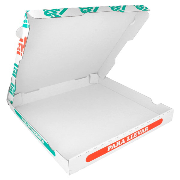 Garcia De Pou CAJAS PIZZA MICROCANAL 348 G/M2 32x32x3 5 CM BLANCO CARTÓN (100 UNID.)