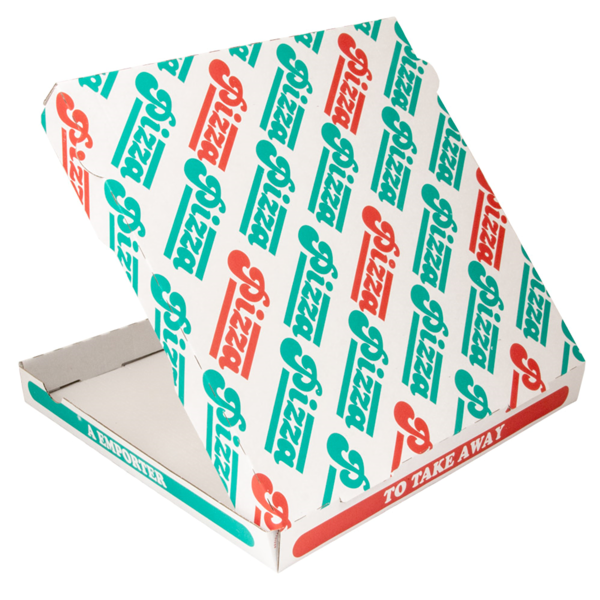 Garcia De Pou CAJAS PIZZA MICROCANAL 348 G/M2 33x33x3 5 CM BLANCO CARTÓN (100 UNID.)