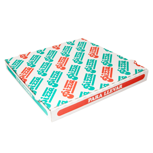 Garcia de pou CAJAS PIZZA MICROCANAL 348 G/M2 33x33x3 5 CM BLANCO CARTÓN (100 UNID.)