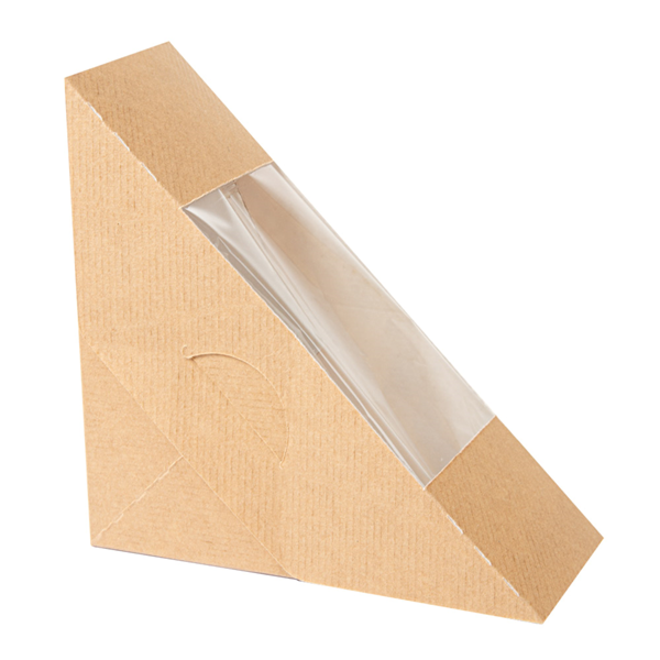 Garcia De Pou CAJAS SÁNDWICHES CON VENTANA - SIMPLE 'THEPACK' 220 G/M2 + OPP 12 4x12 4x5 5 CM NATURAL CARTÓN ONDULADO NANO-MICRO (500 UNID.)