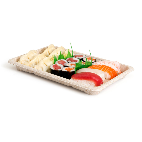 Garcia De Pou CAJAS SUSHI 'BIONIC' 23 5x15 5x2 CM NATURAL BAGAZO (800 UNID.)