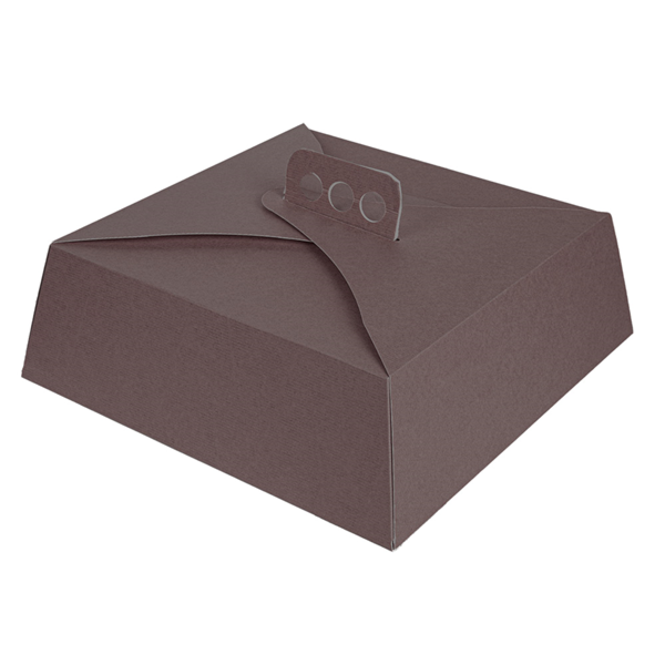 Garcia de pou CAJAS TARTAS CUADRADAS 'THEPACK' 290 G/M2 30x30x10 CM CHOCOLATE CARTÓN ONDULADO NANO-MICRO (100 UNID.)