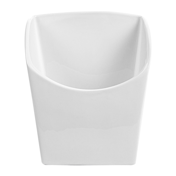 Garcia De Pou CAJETILLA PARA FRITOS L 13 3x9 4x14 6 CM BLANCO PORCELANA (6 UNID.)