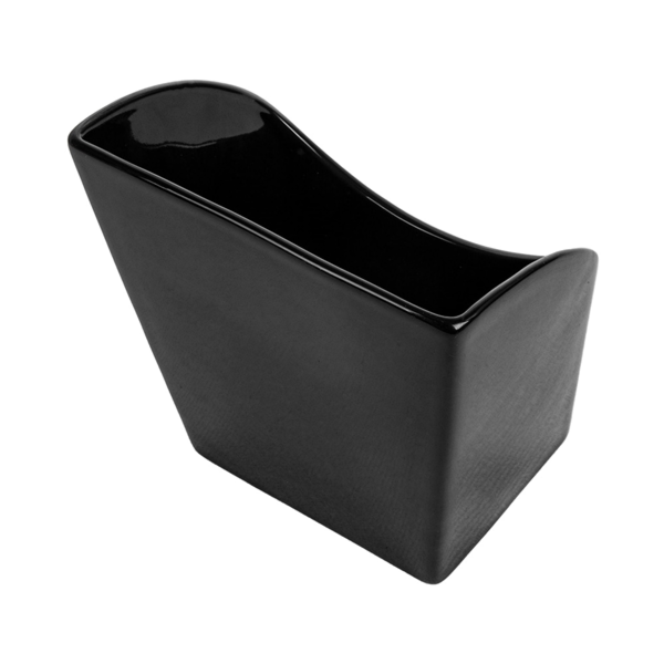 Garcia De Pou CAJETILLA PARA FRITOS L 13 3x9 4x14 6 CM NEGRO PORCELANA (6 UNID.)