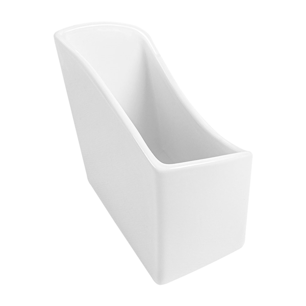 Garcia De Pou CAJETILLA PARA FRITOS S 12 4x6 5x12 7 CM BLANCO PORCELANA (6 UNID.)