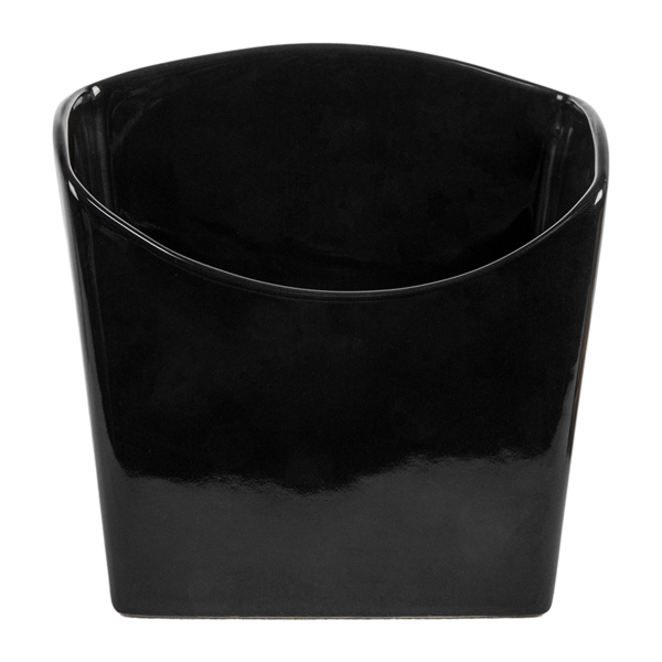 Garcia De Pou CAJETILLA PARA FRITOS S 12 4x6 5x12 7 CM NEGRO PORCELANA (6 UNID.)
