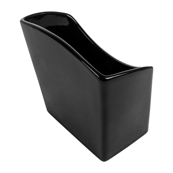 Garcia De Pou CAJETILLA PARA FRITOS S 12 4x6 5x12 7 CM NEGRO PORCELANA (6 UNID.)
