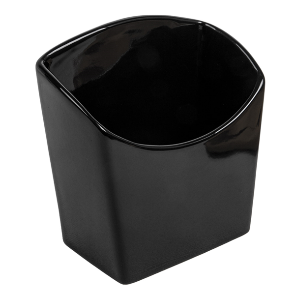 Garcia de pou CAJETILLA PARA FRITOS S 12 4x6 5x12 7 CM NEGRO PORCELANA (6 UNID.)