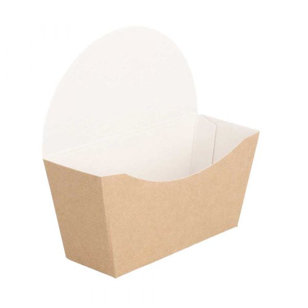 Garcia de pou CAJETILLAS BAGEL SCOOP 'THEPACK' 220 G/M2 12x4 5x12 CM MARRÓN CARTÓN ONDULADO NANO-MICRO (1000 UNID.)