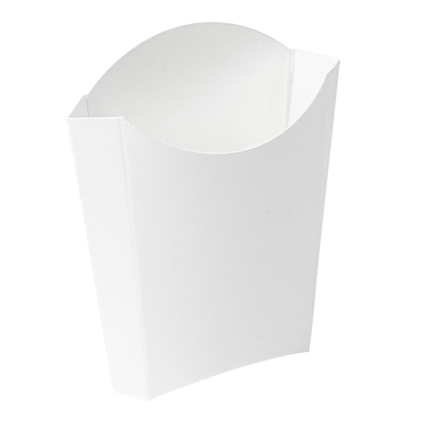 Garcia de pou CAJETILLAS FRITAS JUMBO 'THEPACK' 165 G 230 G/M2 13 5x8 5x16 CM BLANCO CARTÓN ONDULADO NANO-MICRO (1200 UNID.)