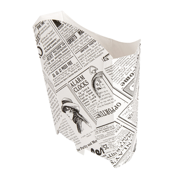 Garcia De Pou CAJETILLAS FRITAS JUMBO 'THEPACK TIMES' 165 G 230 G/M2 13 5x8 5x16 CM BLANCO CARTÓN ONDULADO NANO-MICRO (1200 UNID.)